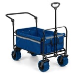 WALDBECK Easy Rider chariot de transport jusqu'à 70kg barre télescopique pliant bleu - Bleu