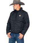 Carhartt Men's Rain Defender Relaxed Fit Lightweight Insulated Jacket, Black, L