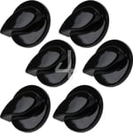 6 x Genuine Belling Cooker Oven Gas Hob Control Knob Dial Buttton Switch - Black