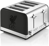 BLACK Liverpool Toaster 4 Slice Swan Retro KitchenDefost Reheat Cancel Function