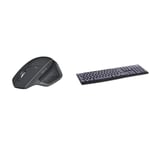 Logitech MX Master 2S Wireless Mouse with Flow Cross-Computer Control and File Sharing for PC and Mac, Grey & K270 Wireless Keyboard for Windows, QWERTY US International Layout - Black