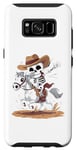 Coque pour Galaxy S8 Dabbing Squelette Cowboy Costume d'Halloween pour enfants garçons hommes Dab
