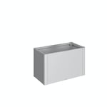 Biohort Planteringslåda Belvedere Midi 61x53x102 cm Planteringsbädd MIDI storlek 100 metallic silver B139213