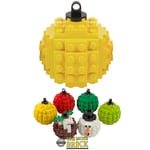 Christmas Tree Bauble Decoration Yellow x1 | All parts Genuine LEGO Bricks