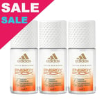 Adidas Women Energy Kick Roll-on Deodorant Antiperspirant Mandarine 3 x 50ml