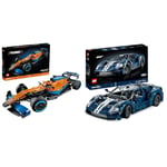 LEGO 42141 Technic La Voiture De Course McLaren Formula 1 2022 & 42154 Technic Ford GT 2022, Maquette de Voiture pour Adultes à Construire, Échelle 1:12 avec Caractéristiques