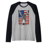 Celebrate July 4th with Stars, Stripes, and Donkey Delight Raglan Baseball Tee
