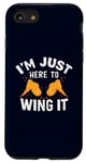 Coque pour iPhone SE (2020) / 7 / 8 I'm Just Here to Wing It Jeu de mots amusant avec ailes de poulet grillées