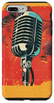 Coque pour iPhone 7 Plus/8 Plus Microphone vintage musique rétro chanteur audio