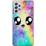 Samsung Galaxy A52s 5G Genomskinligt Skal Cute Cat Galaxy