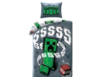 Minecraft Creeper sängkläder 140 x 200 cm - 100 % bomull