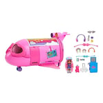 Barbie Extra Fly Jet Playset Extra Mini Minis doll, Includes 15 Fashion and Travel Themed Accessories, HPF72