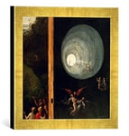 Kunst für Alle 'Encadré Image de Hieronymus Bosch La Montée dans Le Paradis, célestes Impression d'art dans Le Cadre de Main de qualité Photos, 30 x 30 cm, Doré Raya
