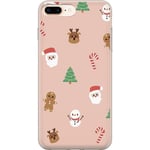 Apple iPhone 7 Plus Transparent Mobilskal Klassisk Julfest