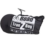 EVOC TranZbag ROAD bike transport bag, transport protection for 28″ wheels (for cross and gravel wheels, foldable, minimal pack size, shoulder strap, double zip), Black