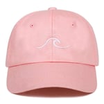 Baseball Cap Hat Snapback Dad Cap Unisex Wave Embroidery Baseball Caps Women Snapback Hat Adjustable Cotton Outdoor Sun Shade Hats 54-62Cm Pink