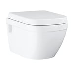 Grohe Euro Vegghengt Toalett Med sete, u/skyllekant, Alpinhvit - 39703000