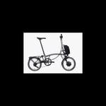 Brompton H4R Sammenleggbar EL-Sykkel Titan bakramme,4 gir,15,9kg, Storm Gray
