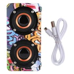 Stereo Subwoofer, Wireless Speaker, Bluetooth Speaker, HiFi Music 1500mAh 10W for All Bluetooth Devices(Graffiti)