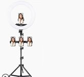 Ring Fill Light Network Anchor Photo Studio Photo Mito Shooting Selfie Beauty Live Video Background Fill Light 18 inches + 4 Mobile Phone Positions