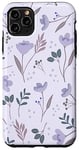 Coque pour iPhone 11 Pro Max Ditsy Violet Petite Fleur Imprimé Motif Floral