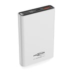 ANSMANN Mini powerbank 22,5 W PB222PD (1 PCE) – Petite Batterie Externe d'une capacité de 10 000 mAh – Batterie de Secours avec Ports USB-A et USB-C, idéale pour Smartphone, GPS, etc – Blanc