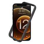 RhinoShield Coque Bumper Compatible avec [iPhone 12/12 Pro] | CrashGuard NX - Protection Fine Personnalisable - Absorption des Chocs [sans BPA] - Graphite