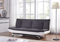 Michigan Fabric Sofa Bed Duo Contrast Fabric With Chrome Legs