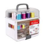 SINGER Kit & Craft Organizer Case Storage with Machine Sewing Thread, White, One Size