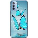 Motorola Moto G31 Transparent Mobilskal Magiska Fjärilar