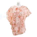 super.natural T-Shirt de Yoga pour Femme avec Laine mérinos W Yoga Loose Tea Print S Blanc/Rose