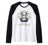 Chill Out with your Paws out - Panda Yoga Raglan Baseball Tee