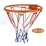 Basketkorg för barn inomhus och utomhus - 32 cm diameter orange förstärkt stativ