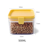 Food Storage Container Household Kitchen Multigrain Jar Yellow Small