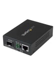 Gigabit Ethernet Fiber Media Converter with Open SFP Slot