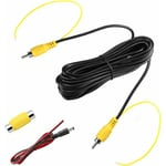 8M vidéo cable rallonge rca jack cable prise phono connecteur plug pour recul voiture fil de détection rougeCaméra de surveillance interieur / exterieur