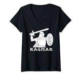 Womens Ragnar Lodbrok T-Shirt Lothbrok Viking Norse Astrau Tee V-Neck T-Shirt