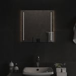 vidaXL badeværelsesspejl med LED-lys 50x50 cm