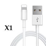 Cable Usb 1m Blanc Renforce Chargeur Recharge Sync Pour Iphone Xs - 256 Go