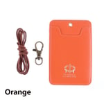 Bus Card Holder With Buckle Document Case Id Cover Orange