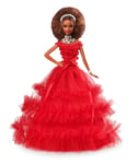 Barbie Signature poupée de collection tenue de Noël, robe rouge cintrée à la taille, édition 30ème anniversaire, jouet collector, FRN70