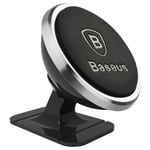 Baseus Dashboard Bilfäste 360 ​​Graders Magnetisk Mobiltelefonhållare för Bil - Svart / Silver