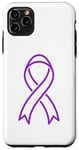 Coque pour iPhone 11 Pro Max Ruban violet sensibilisation a la maladie d'Alzheimer