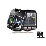 Dash Cam Front and Rear Camera FHD 1080P with Night Vision and SD Card Included 2.4 Inch IPS Screen Dash Cam for Cars, 172°Wide Angle Dashboard Camera DVR Motion Detection Parking Monitor G-Sensor HDR