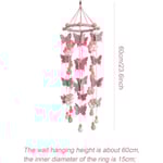 Spjälsängstelefon fjäril plysch charm söt fjäril vindspel taktelefon charm babyrum dekorationer nyfödda leksaker (1pack, rosa)
