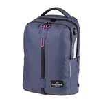 Walker 42113-267 Elite Blue-Ivy Pink Sac à dos avec 2 compartiments, compartiment pour ordinateur portable, rembourrage dorsal, système de transport réglable en hauteur et réflecteurs, imperméable,