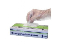 Handske engangs Str M HDPE,450 stk/pk