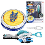 INFINITY NADO Toupie pour Enfants Jouets métalliques garçons, Beyblade Battle Tops Toupie Launcher, Spinning Tops à partir de 5 6 7 8 9 10 11 12 Ans, Starter Pack - Fury Wave Dragon