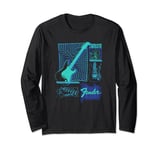 Fender Stratocaster Guitar Schematic Poster Long Sleeve T-Shirt