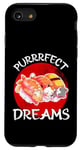 Coque pour iPhone SE (2020) / 7 / 8 Purrrfect Dreams Chat sushi endormi amusant pour homme, femme, enfant